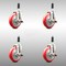 Service Caster 5 Inch 316SS Red Poly Swivel 7/8 Inch Expanding Stem Caster Set Brake SCC SCC-SS316EX20S514-PPUB-RED-TLB-78-4 - alternate 1